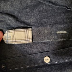 Marithe Francois Girbaud Denim Men's Button Up Long Sleeve Shirt Size XL